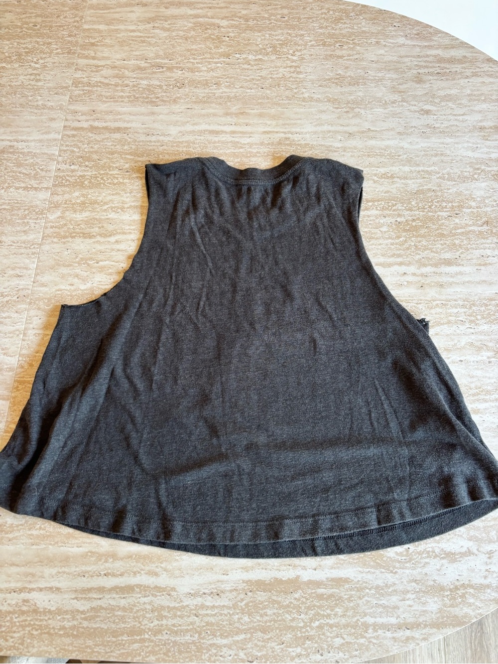 Spiritual Gangster Charcoal Muscle Tank with Pink Heart - Picture 5 of 5